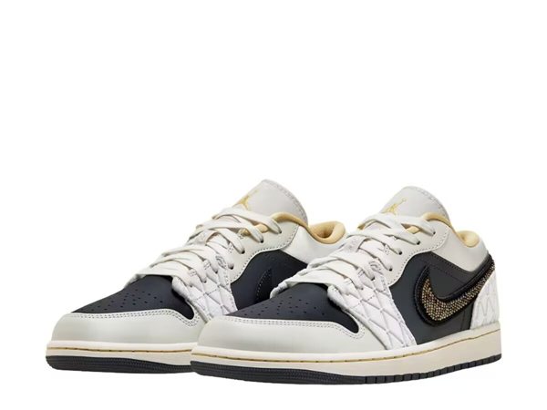 Women's Running Weapon Air Jordan 1 Low Cream/Grey Shoes 0410 Women's Running Weapon Air Jordan 1 Low Cream/Grey Shoes 0410
